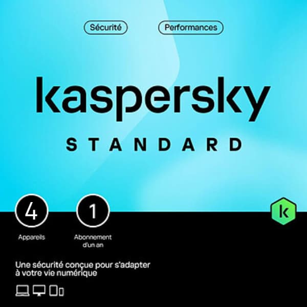 Kaspersky Anti-Virus Standard - Licence 4 postes 1 an